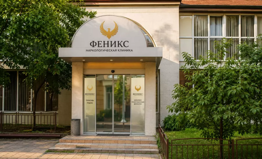 Вход в наркологическую клинику «Феникс» в Набережных Челнах